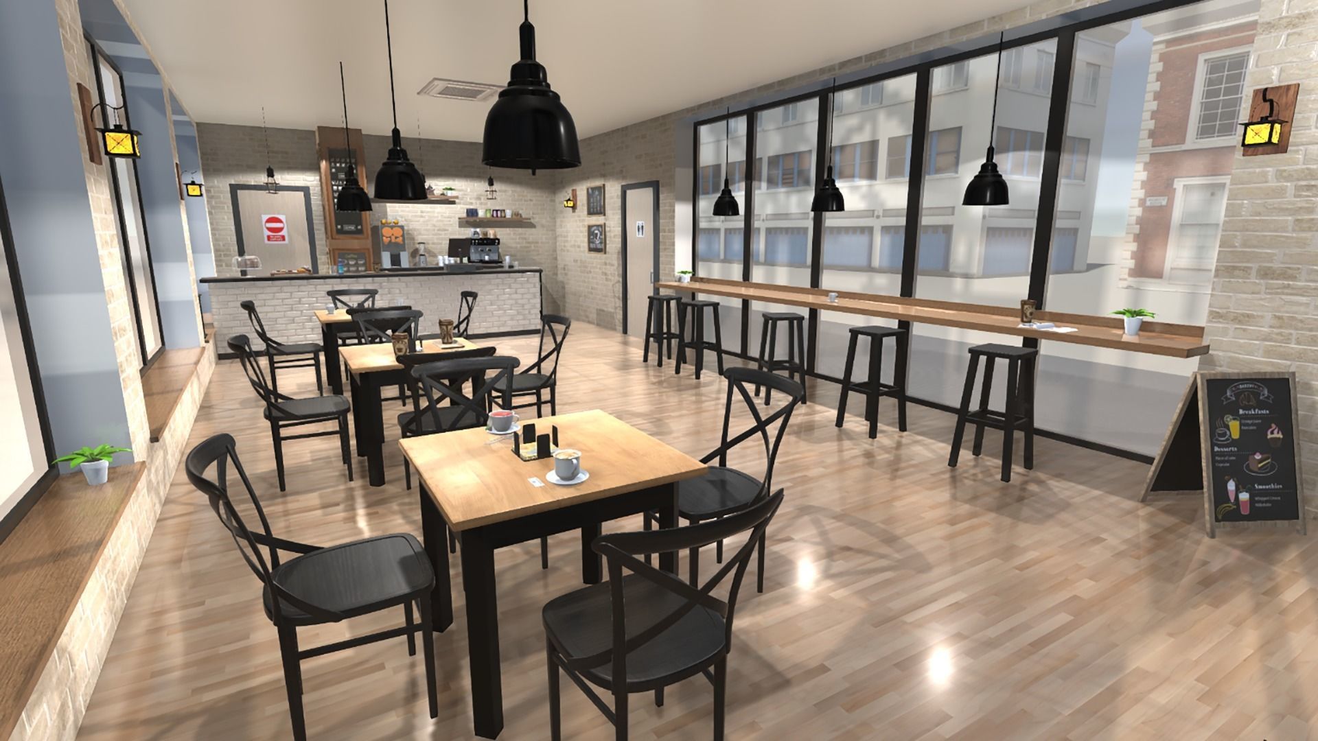 Coffee Shop Low-poly 3D model_12
