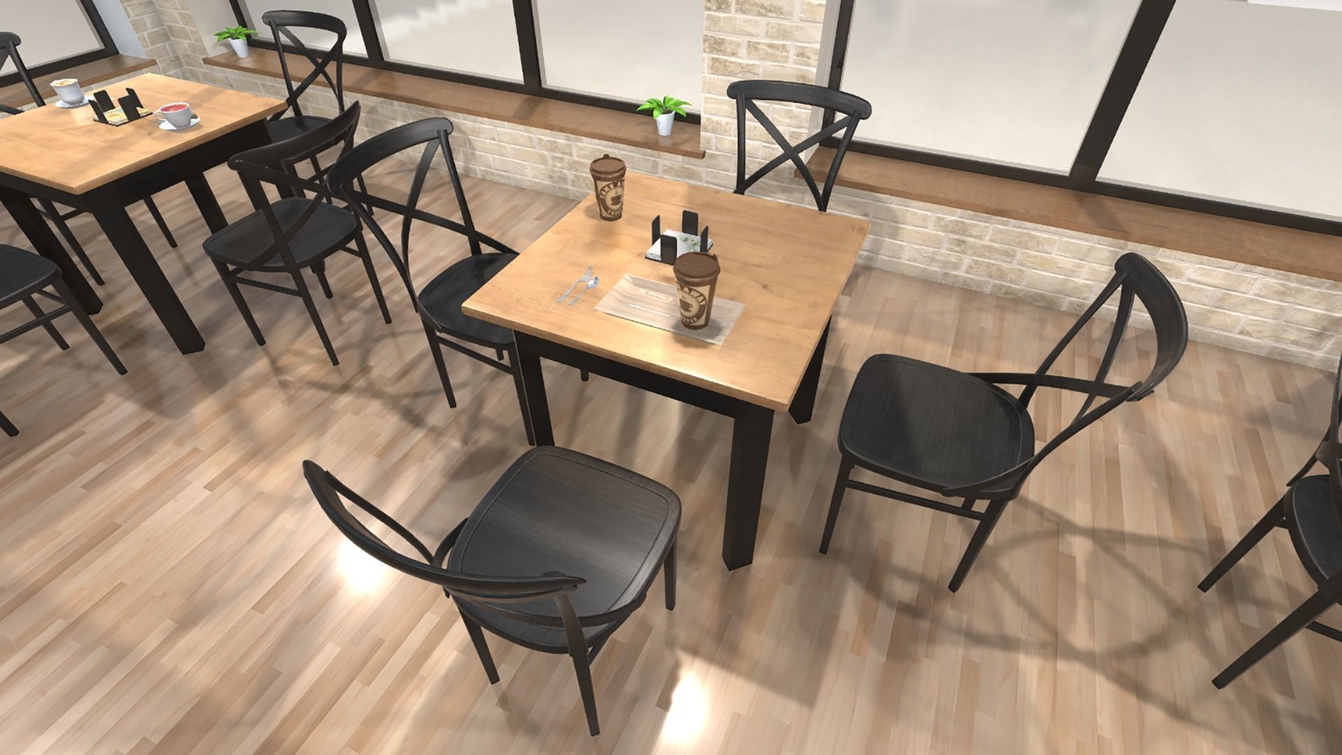 Coffee Shop Low-poly 3D model_17