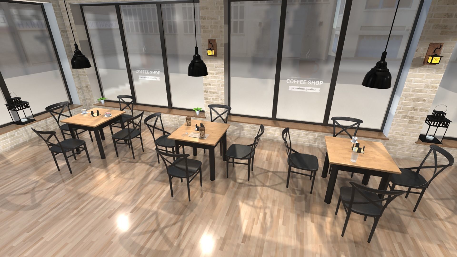 Coffee Shop Low-poly 3D model_16