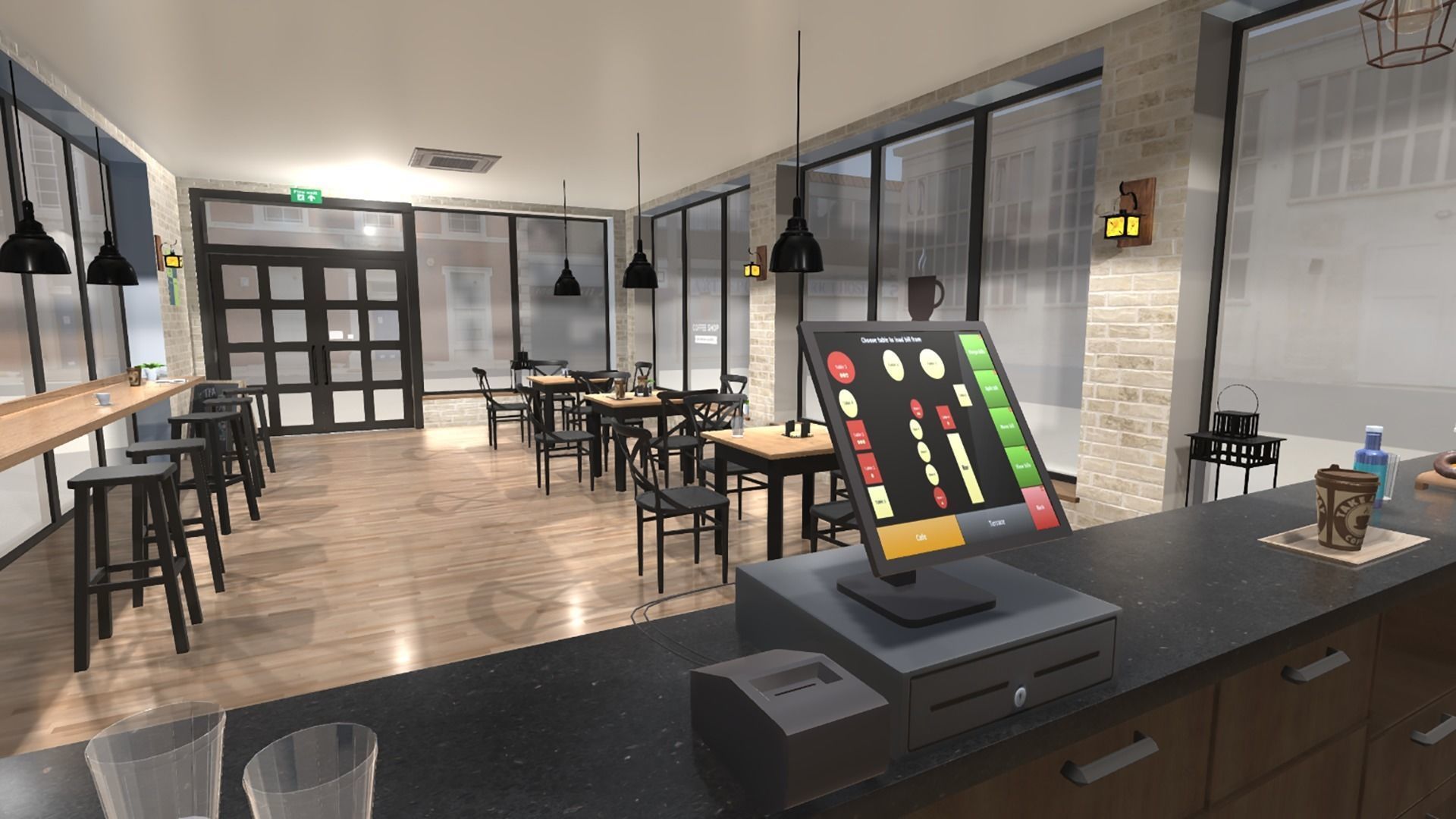 Coffee Shop Low-poly 3D model_6