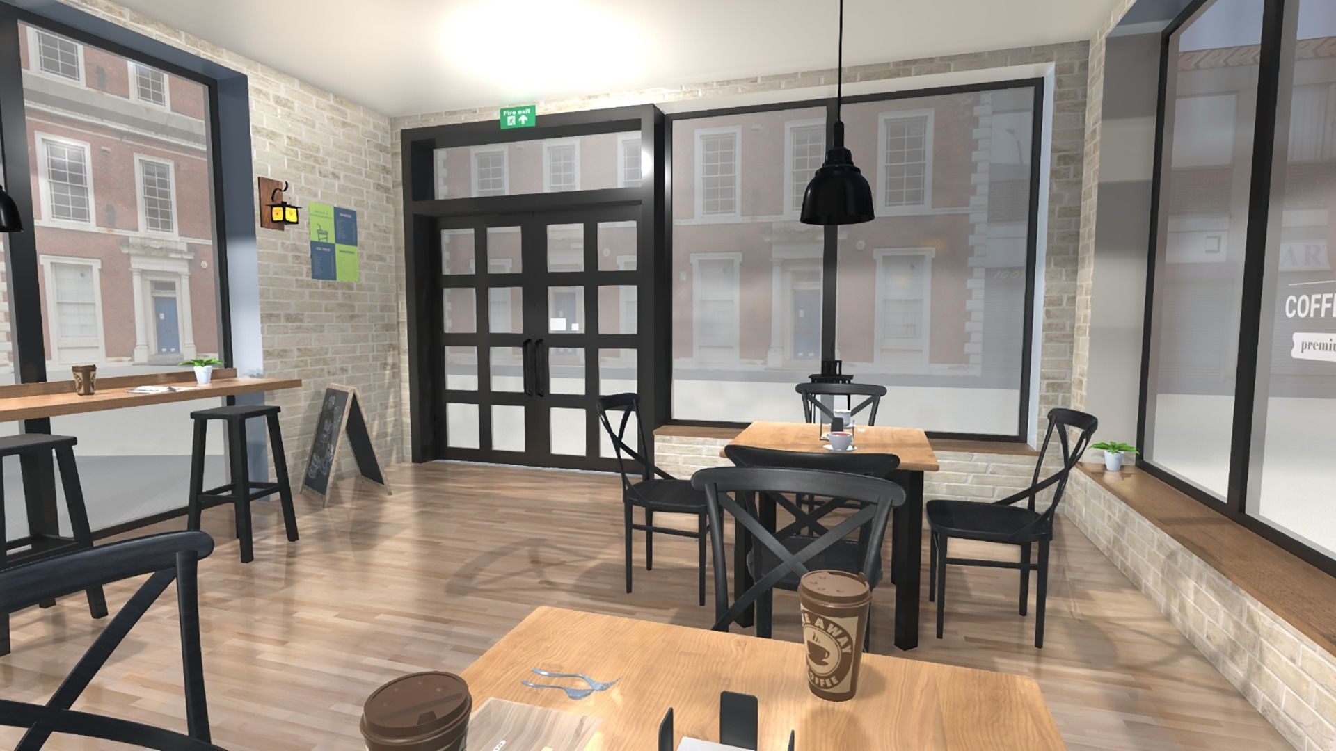 Coffee Shop Low-poly 3D model_15