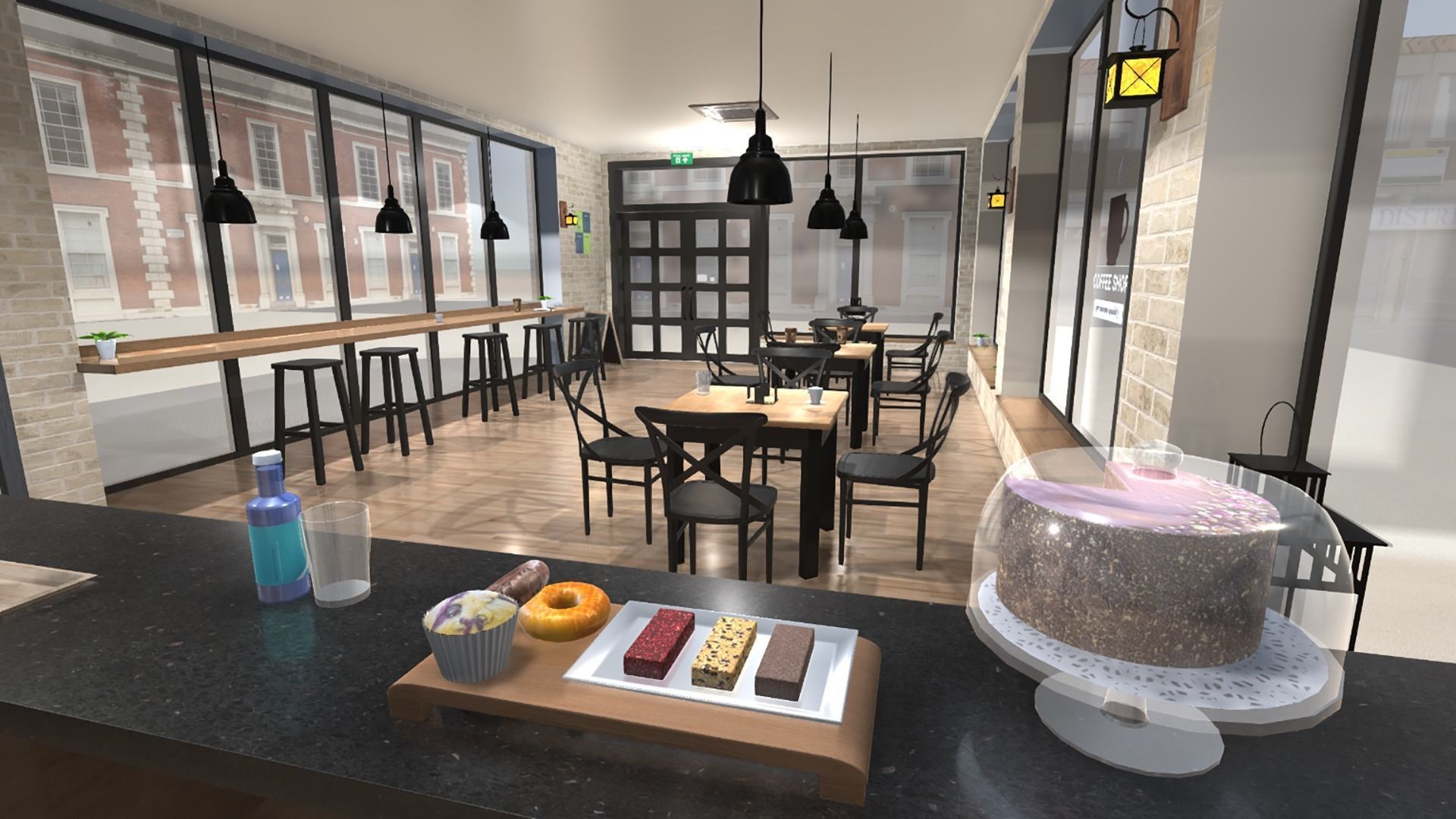 Coffee Shop Low-poly 3D model_7