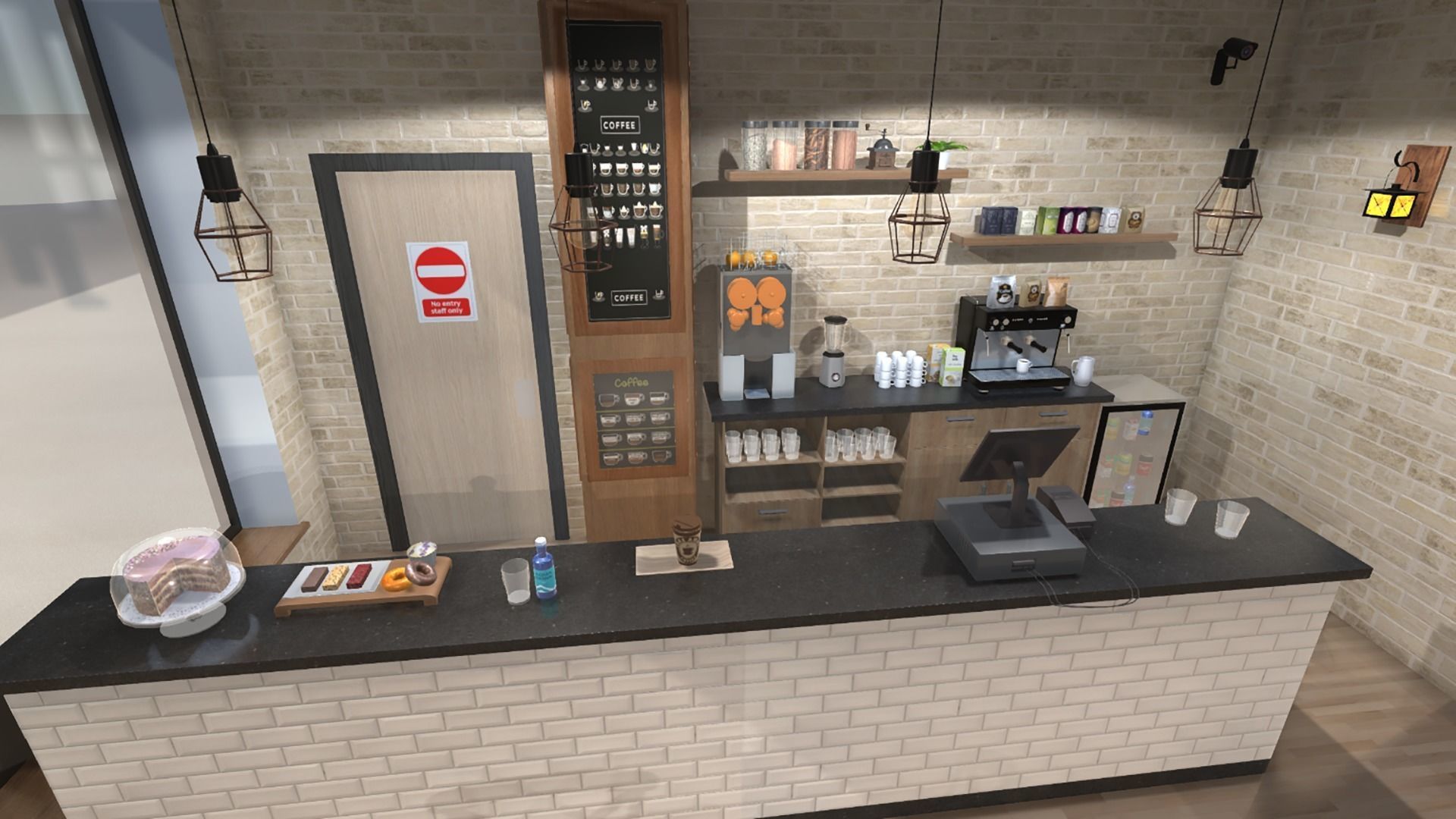 Coffee Shop Low-poly 3D model_3