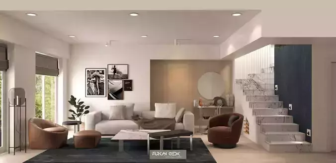 Modern Living Room by FGM