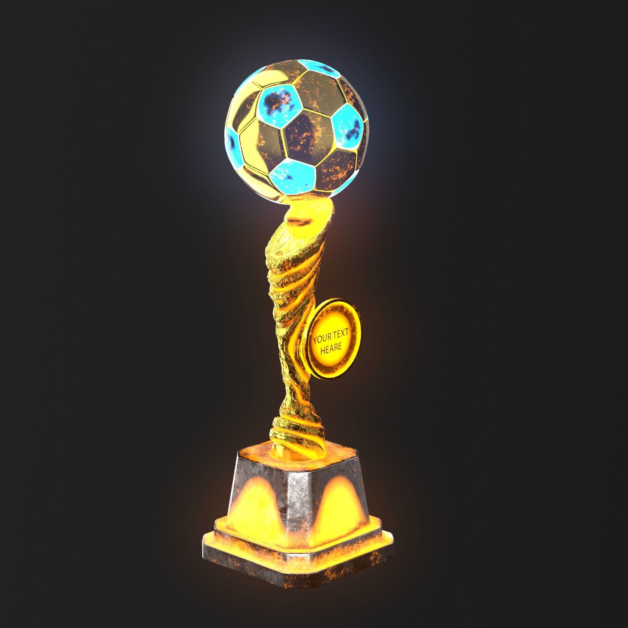 Trophy Cup Hot Neon Low-poly 3D model_22