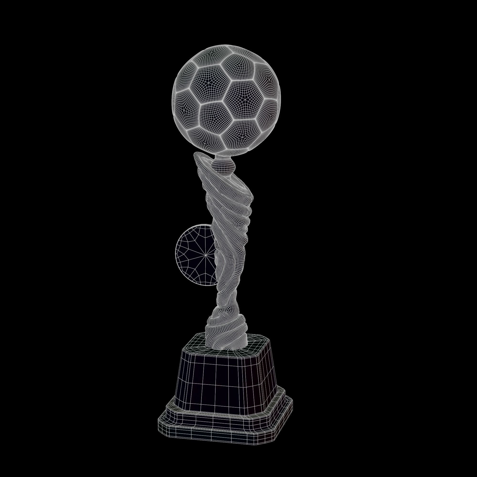 Trophy Cup Hot Neon Low-poly 3D model_38