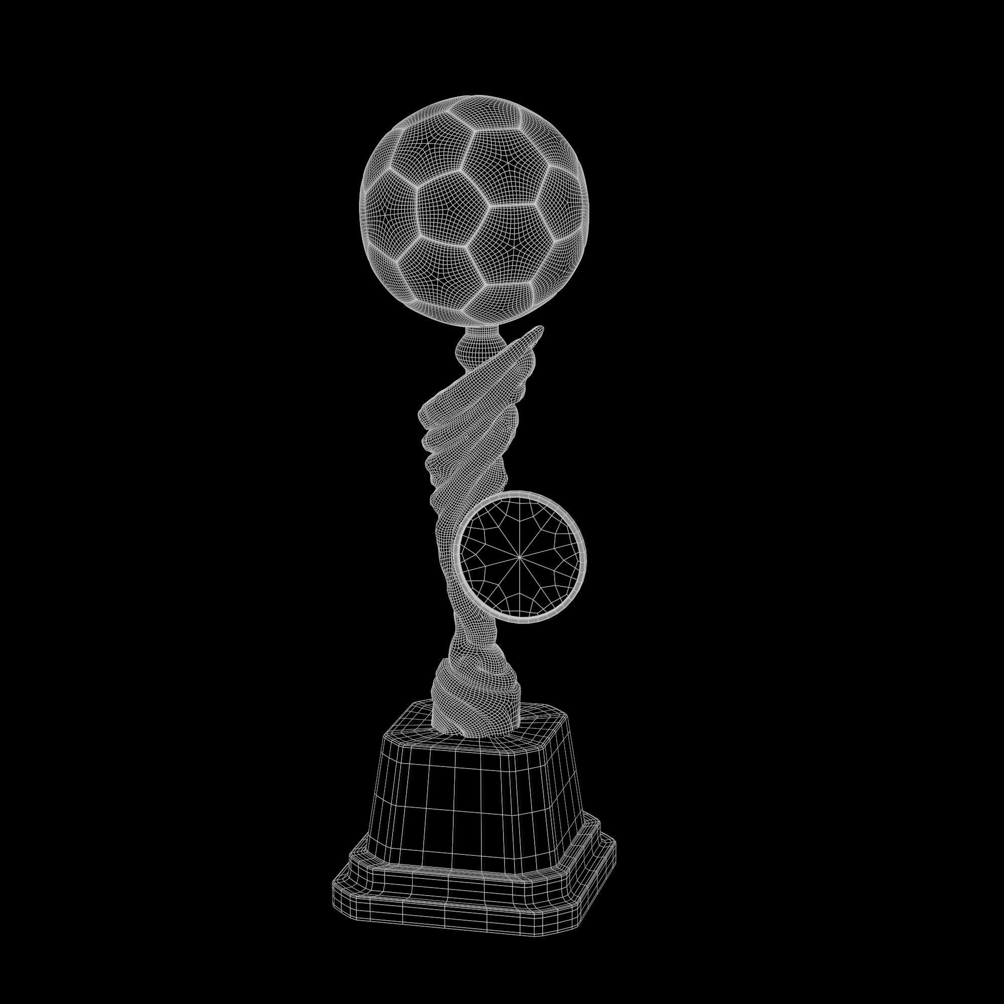 Trophy Cup Hot Neon Low-poly 3D model_26