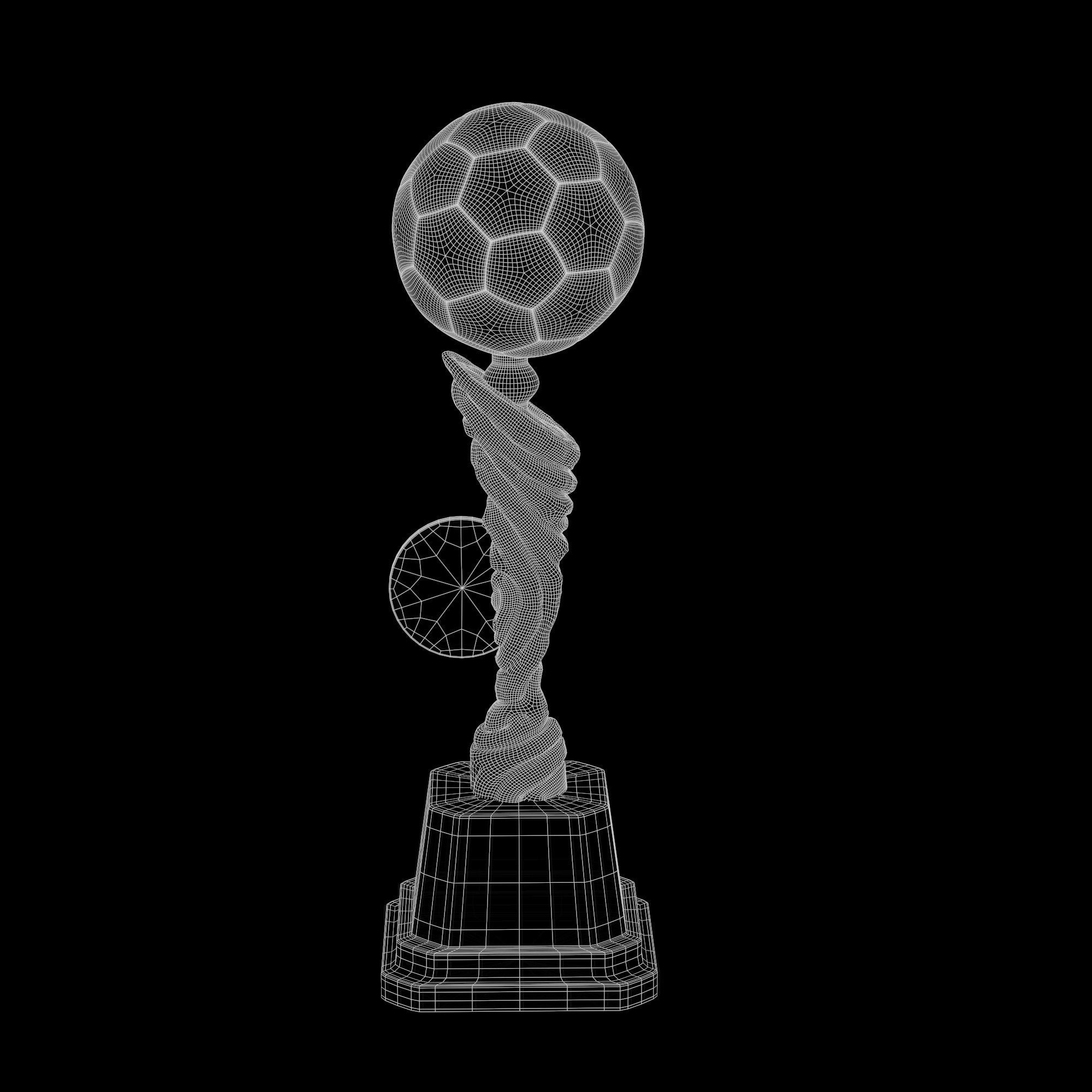 Trophy Cup Hot Neon Low-poly 3D model_37