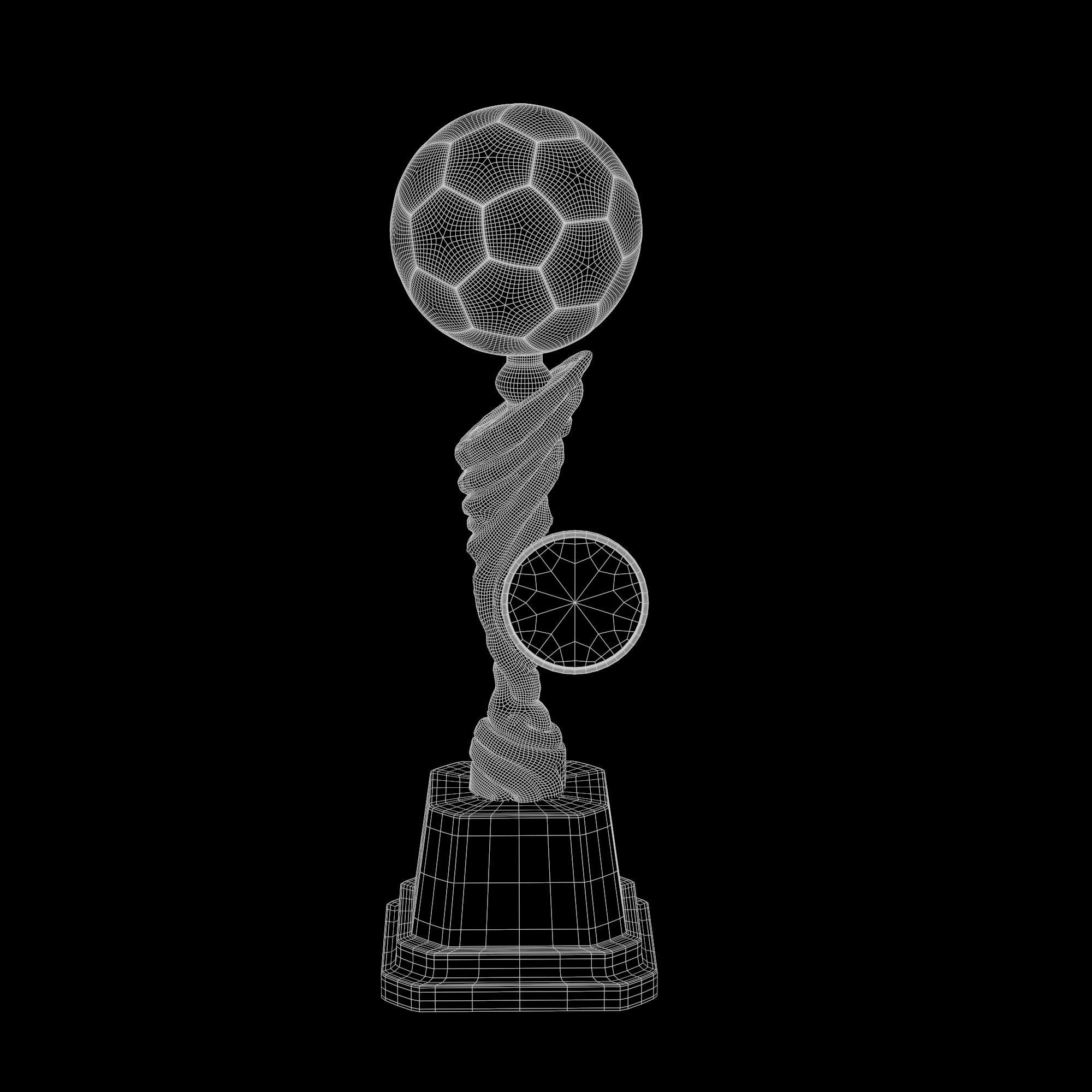 Trophy Cup Hot Neon Low-poly 3D model_49