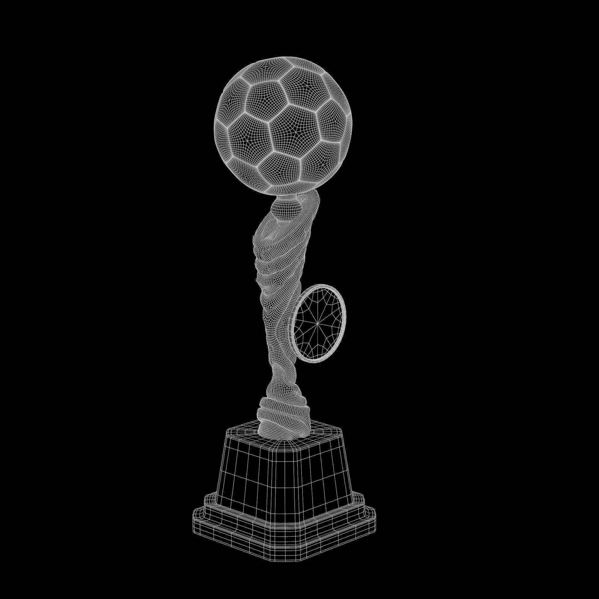 Trophy Cup Hot Neon Low-poly 3D model_46