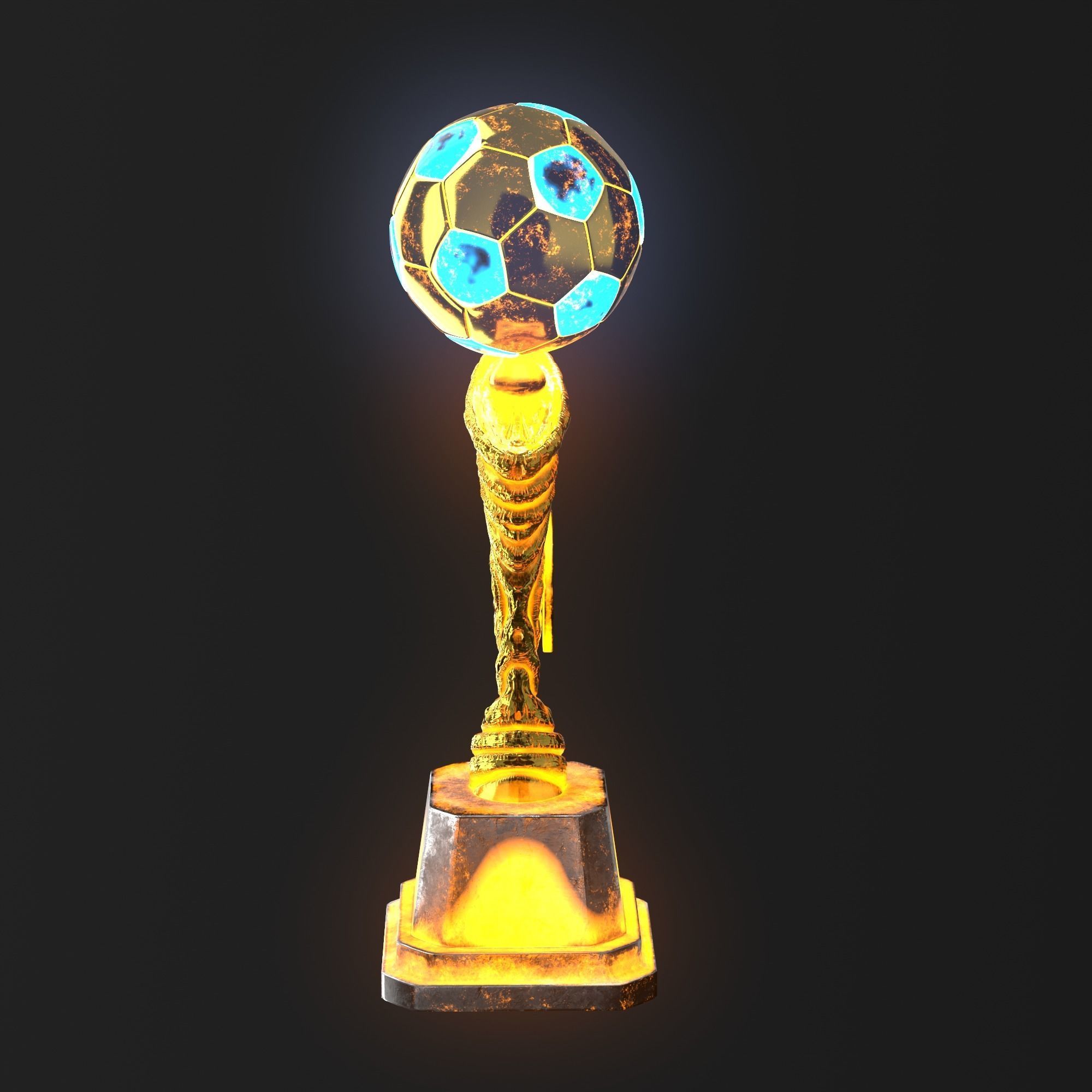 Trophy Cup Hot Neon Low-poly 3D model_19