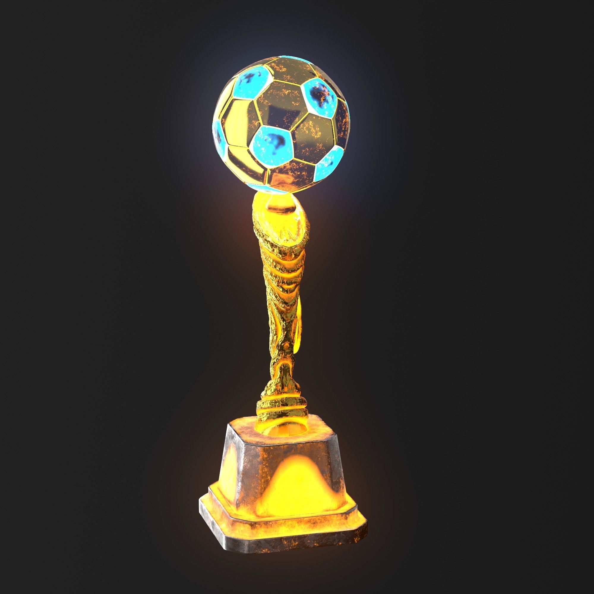 Trophy Cup Hot Neon Low-poly 3D model_18