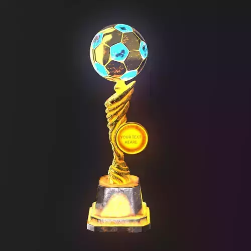Trophy Cup Hot Neon Low-poly 3D model