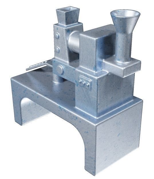Metallic Food Processing Machine Low-poly 3D model_2