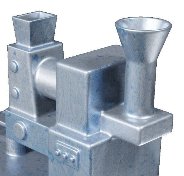 Metallic Food Processing Machine Low-poly 3D model_3