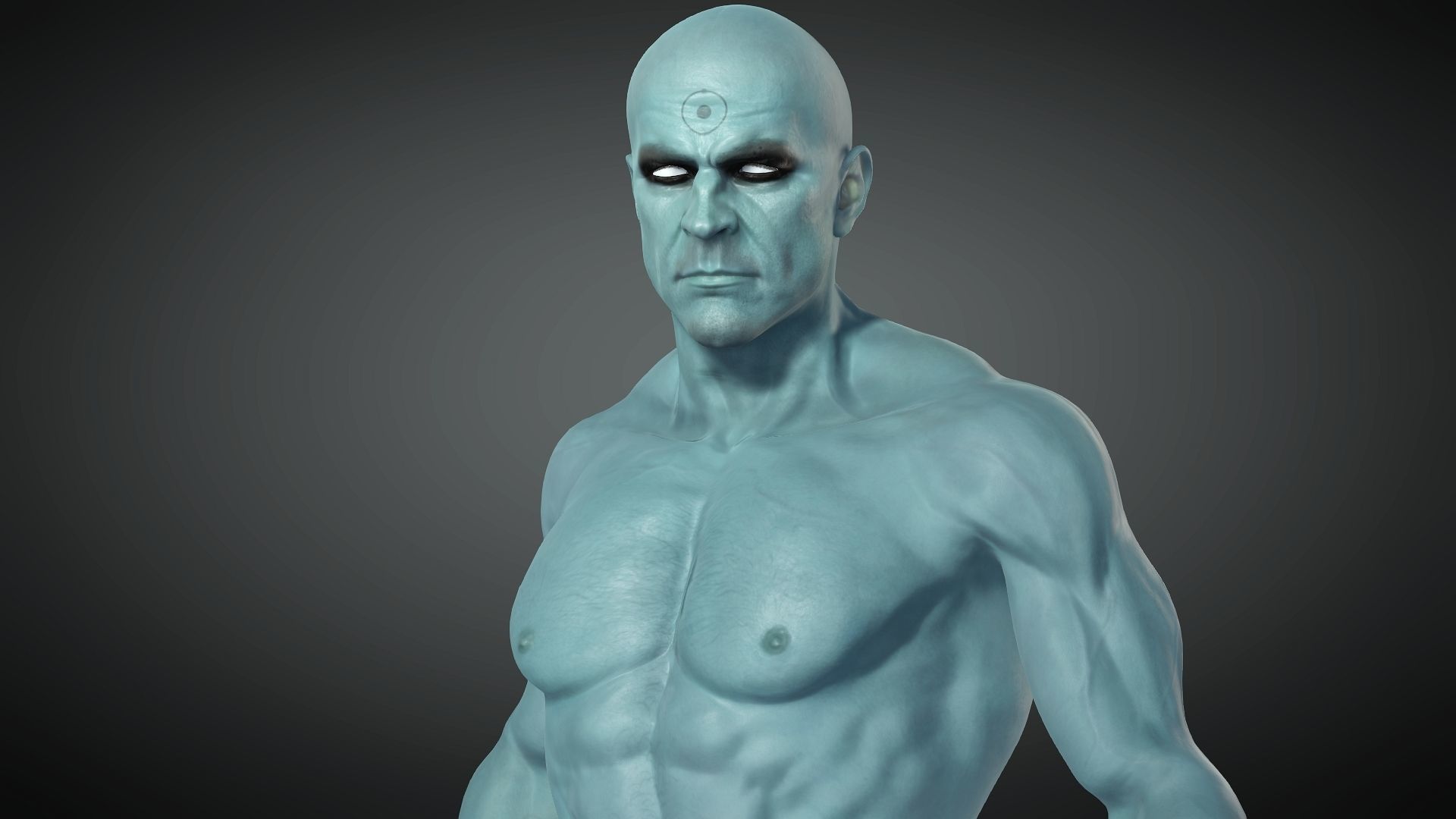 Dr Manhattan from Watchmen 3D Model Low-poly 3D model_4
