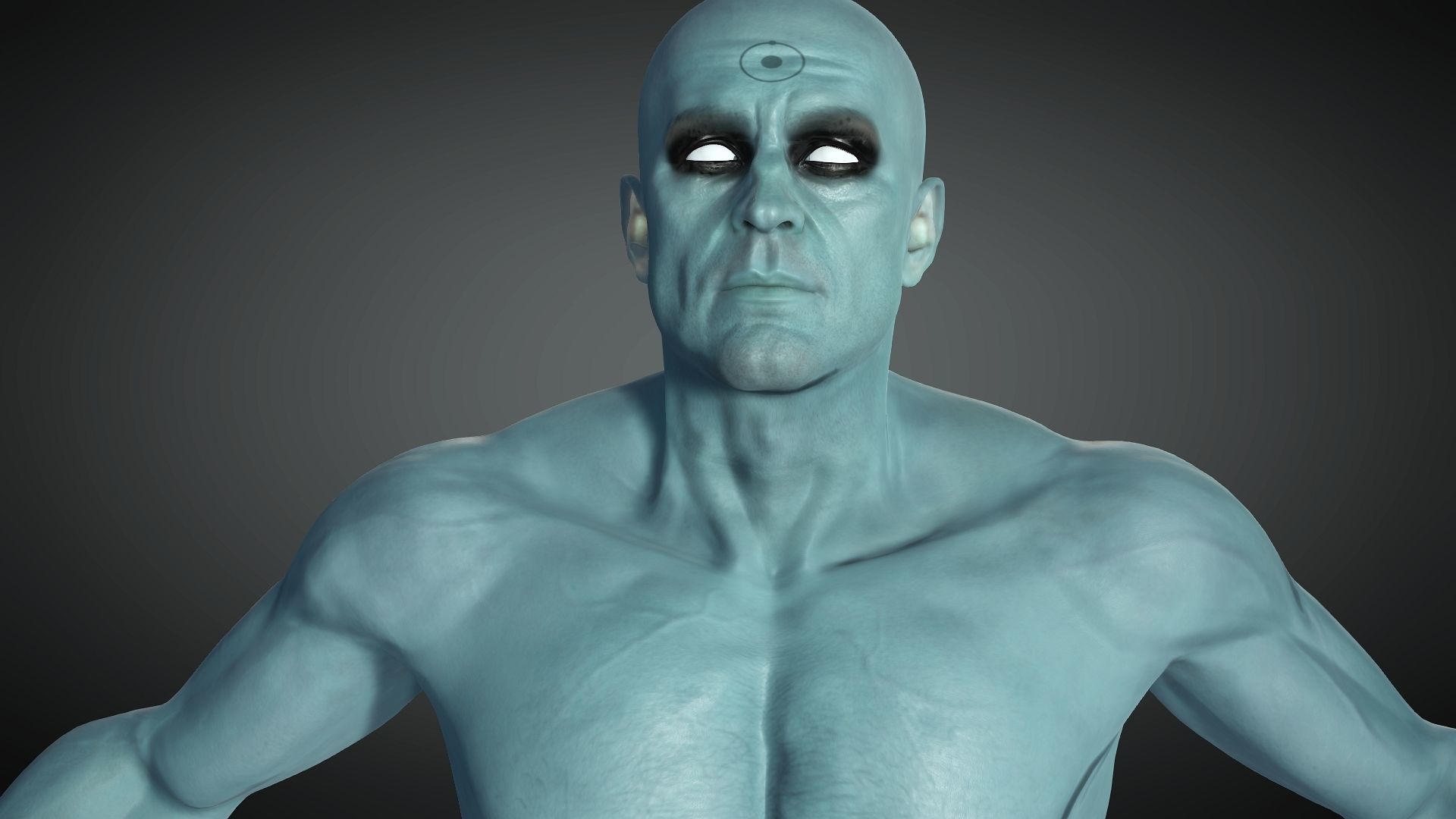 Dr Manhattan from Watchmen 3D Model Low-poly 3D model_2