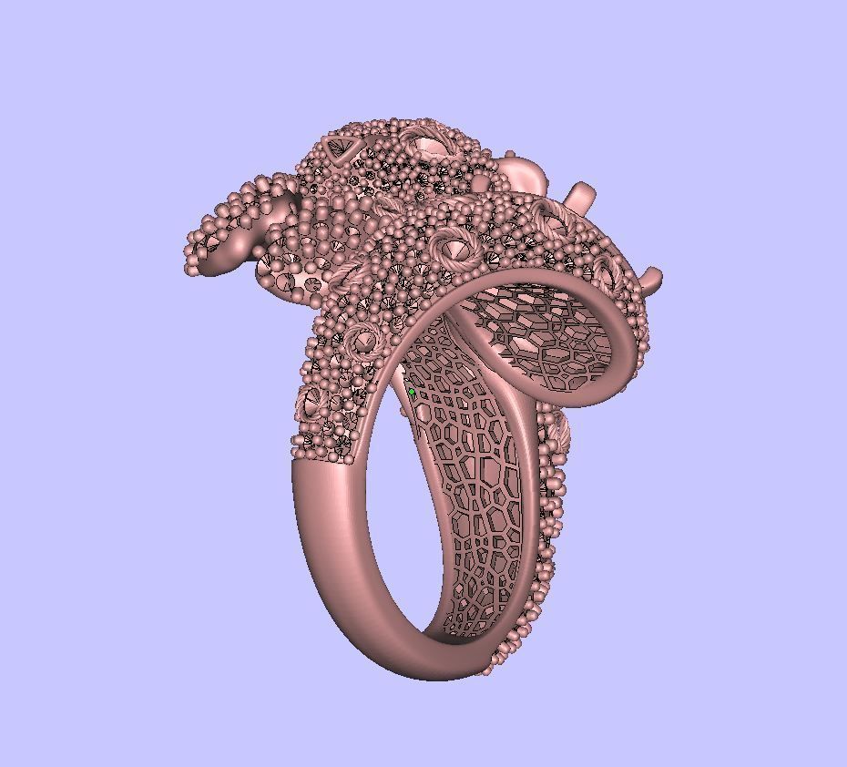 Panther Ring for rendering and 3D print model_3