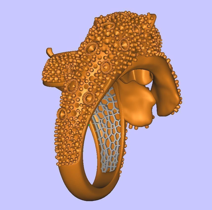 Panther Ring for rendering and 3D print model_2