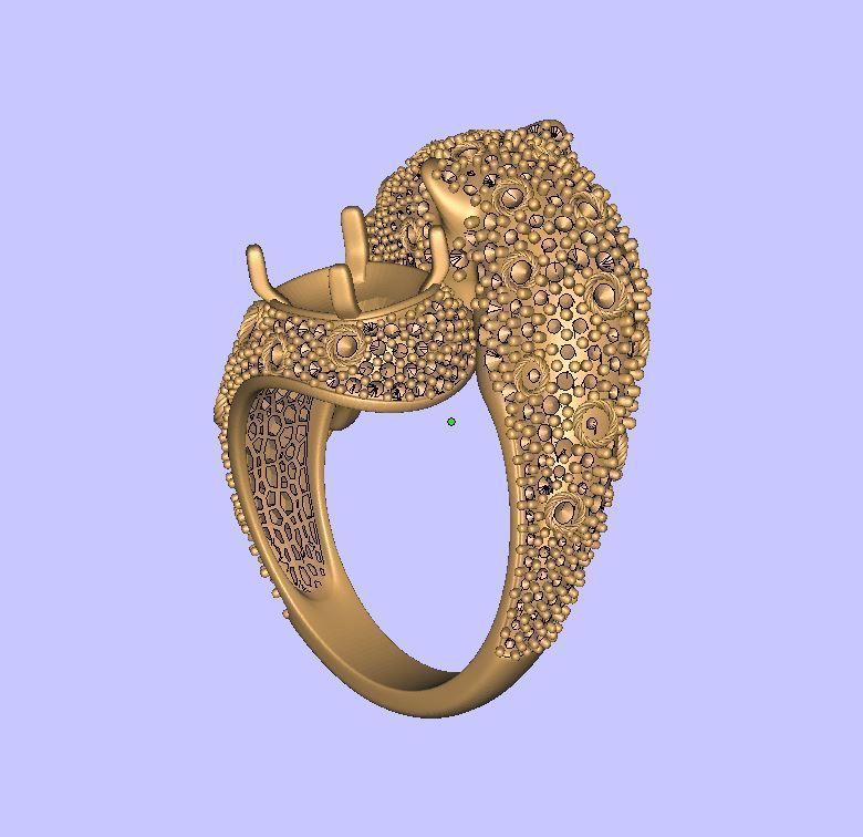 Panther Ring for rendering and 3D print model_5