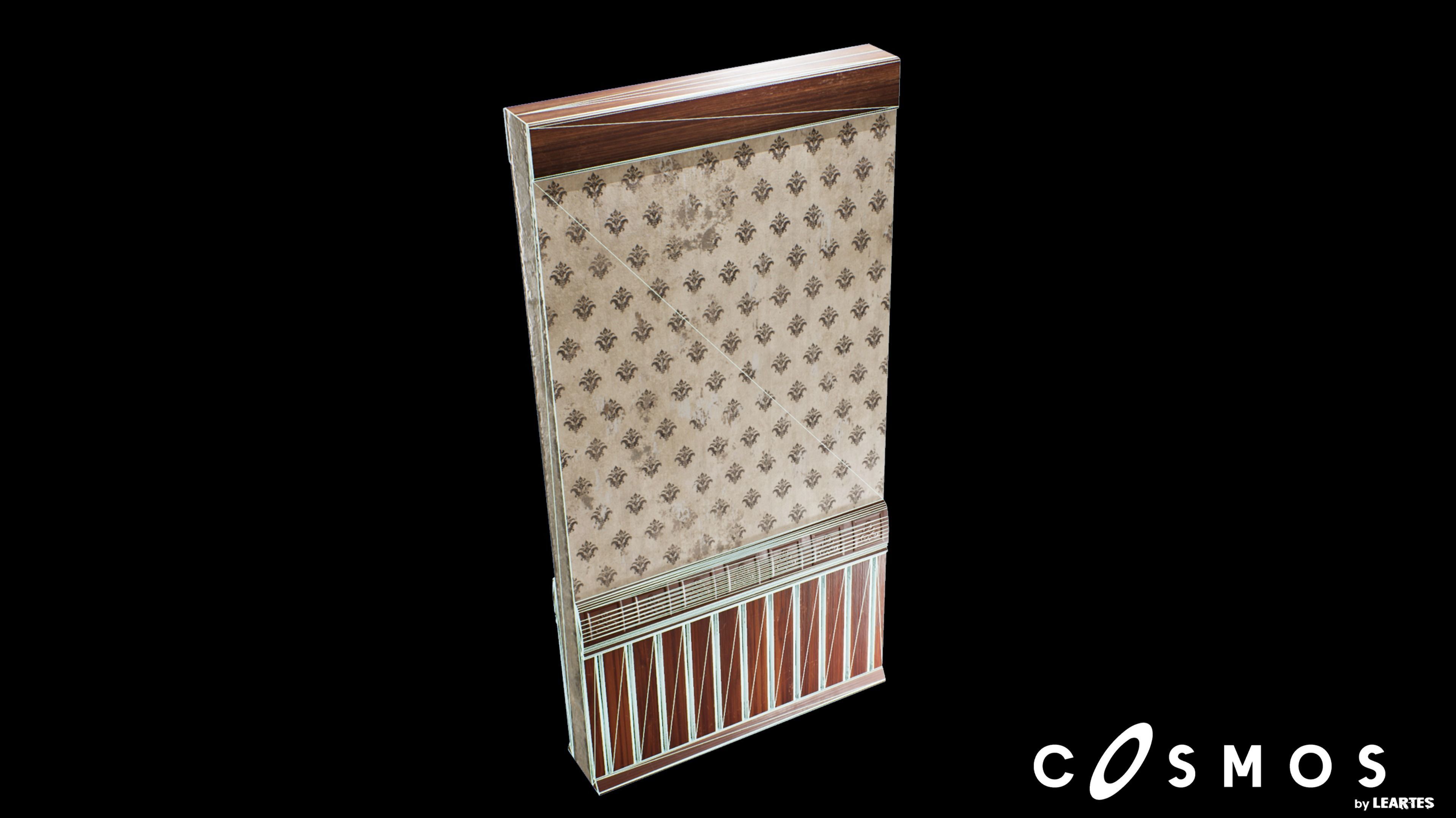 Vintage Module Interior Wall Low-poly 3D model_2