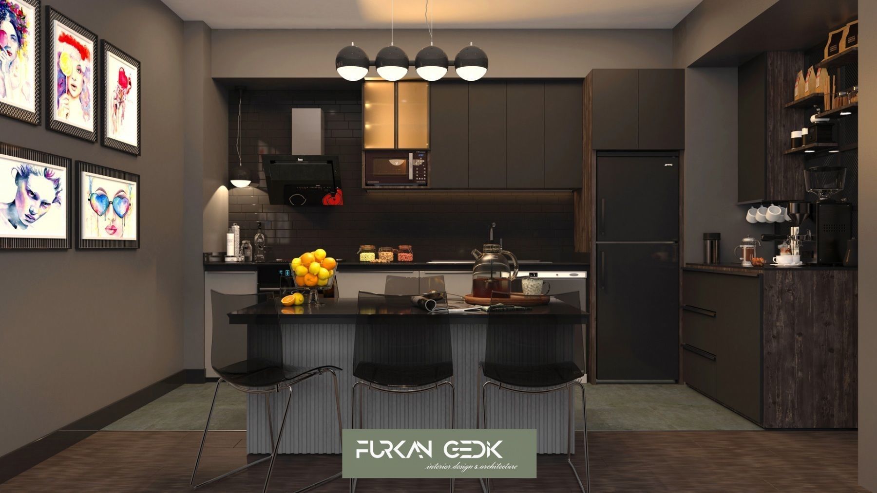 Kitchen Modern by FGM 3D model_1