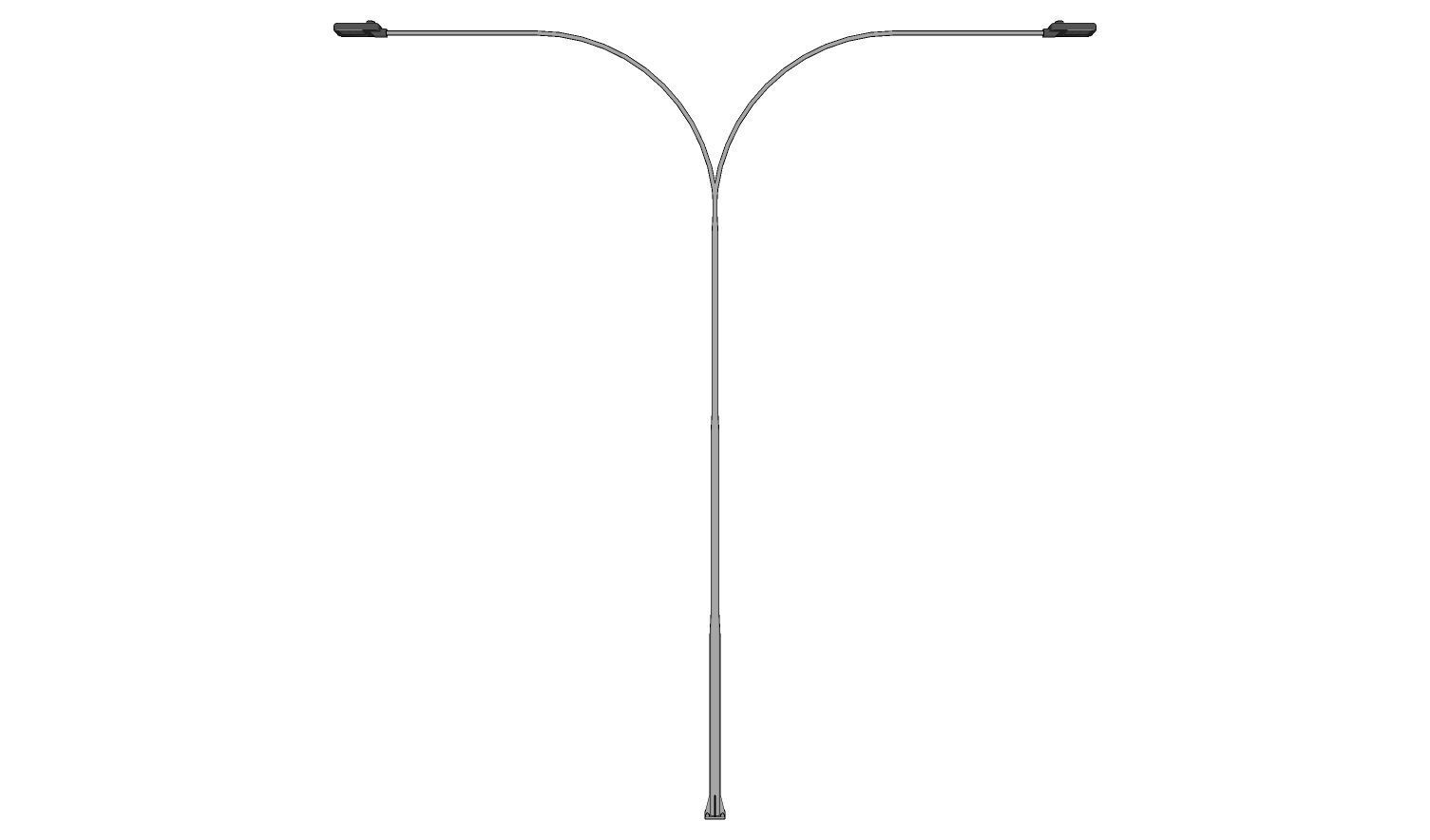 Lamp Post - Light Pole - Light Post - Street Light 07 3D model_4