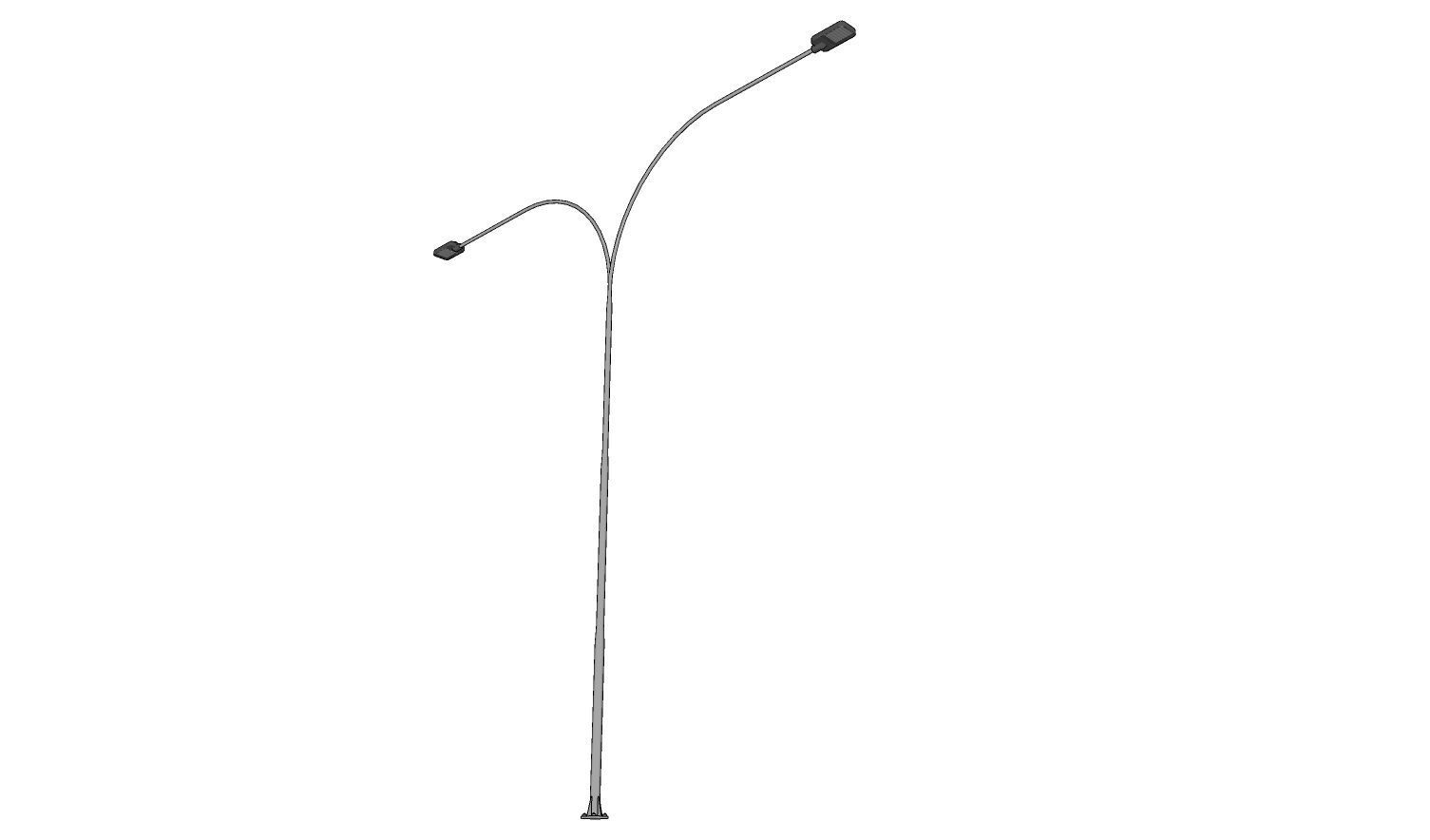 Lamp Post - Light Pole - Light Post - Street Light 07 3D model_2