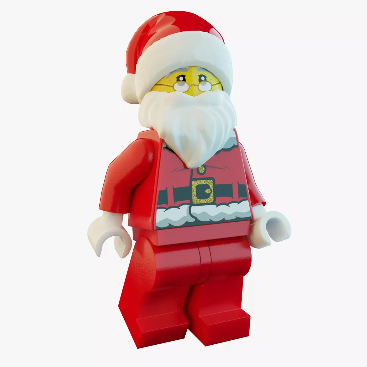 Lego Santa 3D model_0