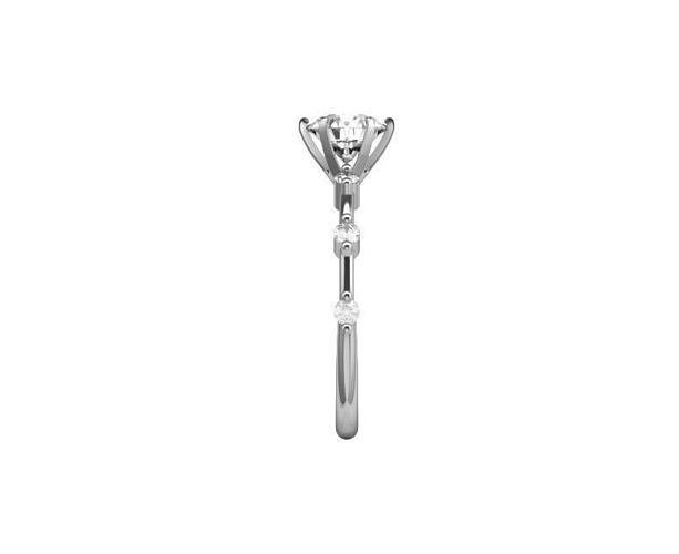 14k white gold engagement ring 3D print model