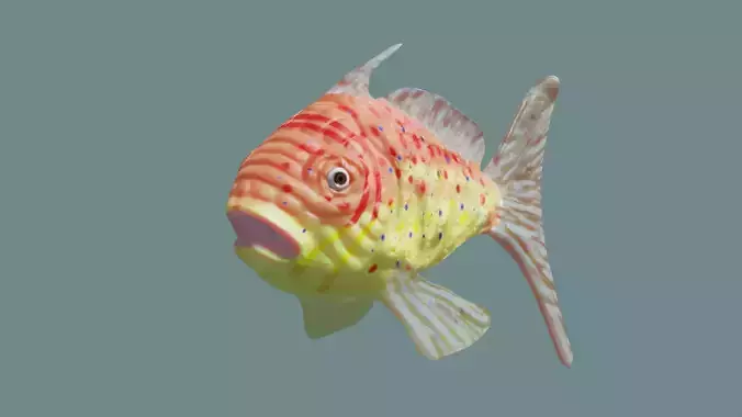 goldfish lowpoly fish