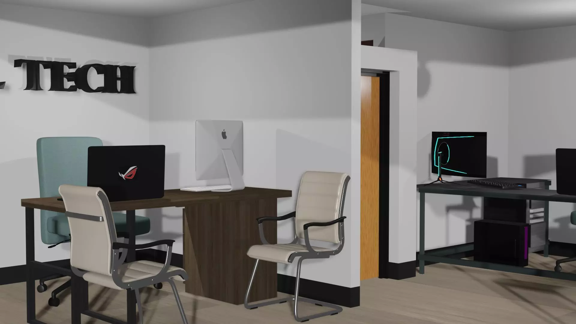 Small Office 101 Free low-poly 3D model_0