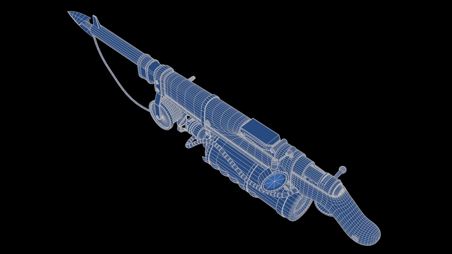 Harpoon Gun Low-poly 3D model_22