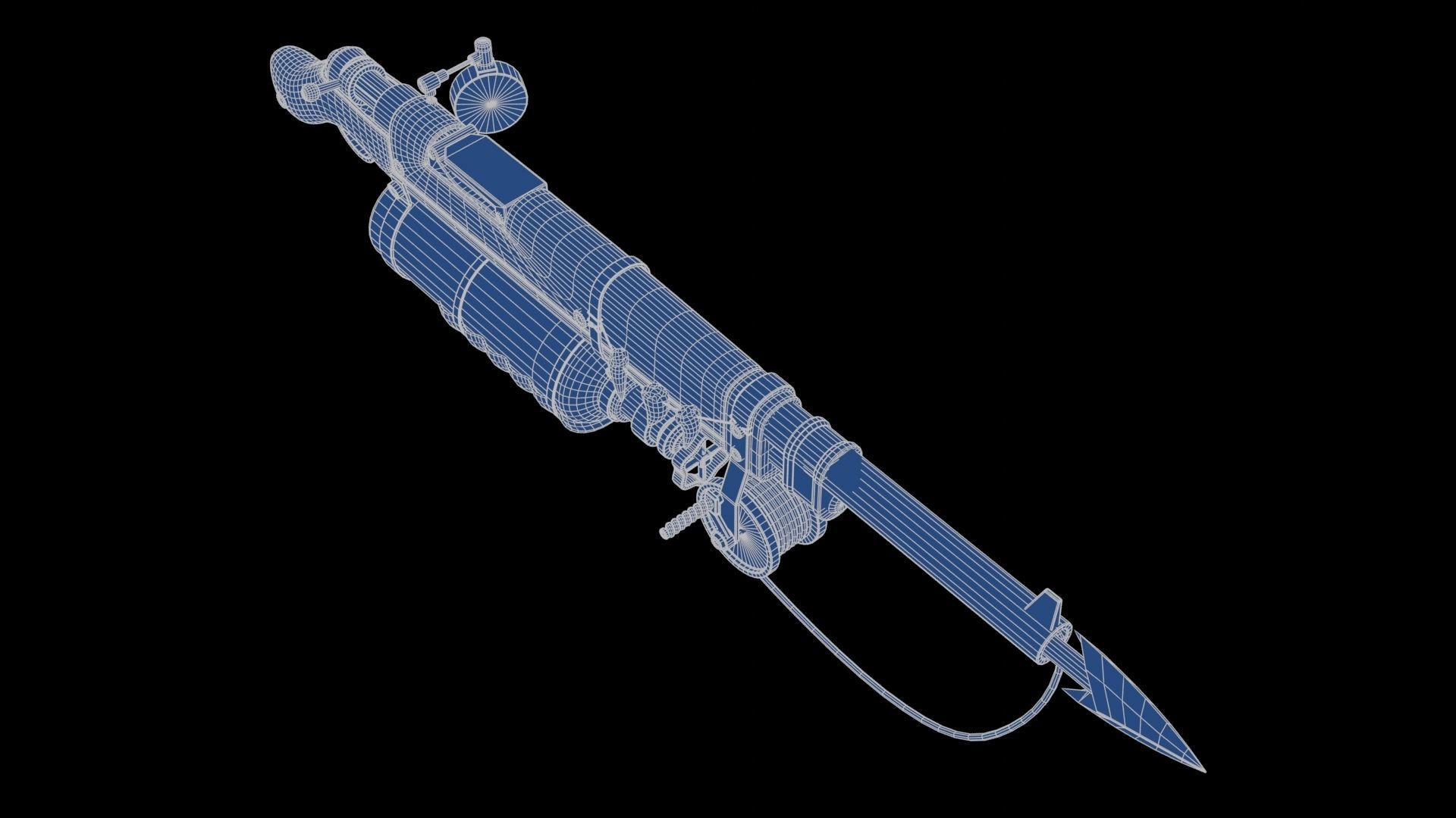 Harpoon Gun Low-poly 3D model_24