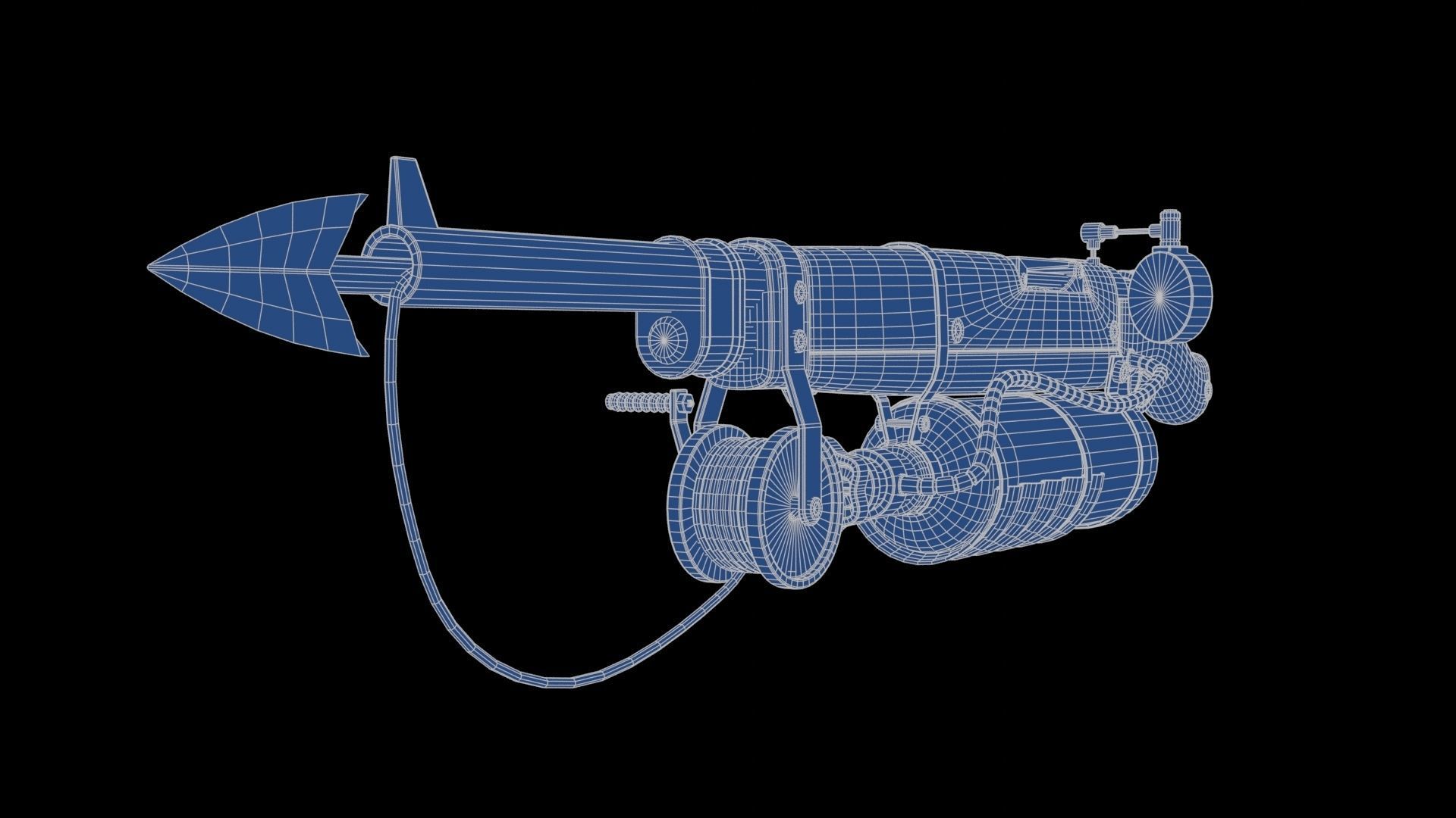 Harpoon Gun Low-poly 3D model_23