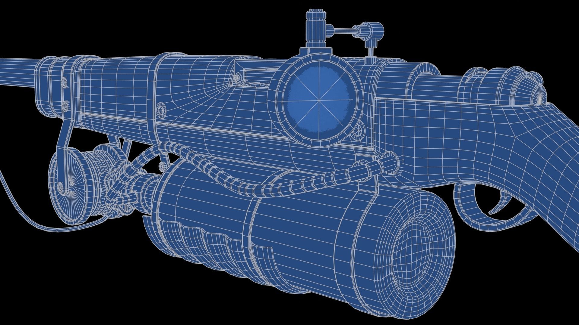 Harpoon Gun Low-poly 3D model_28
