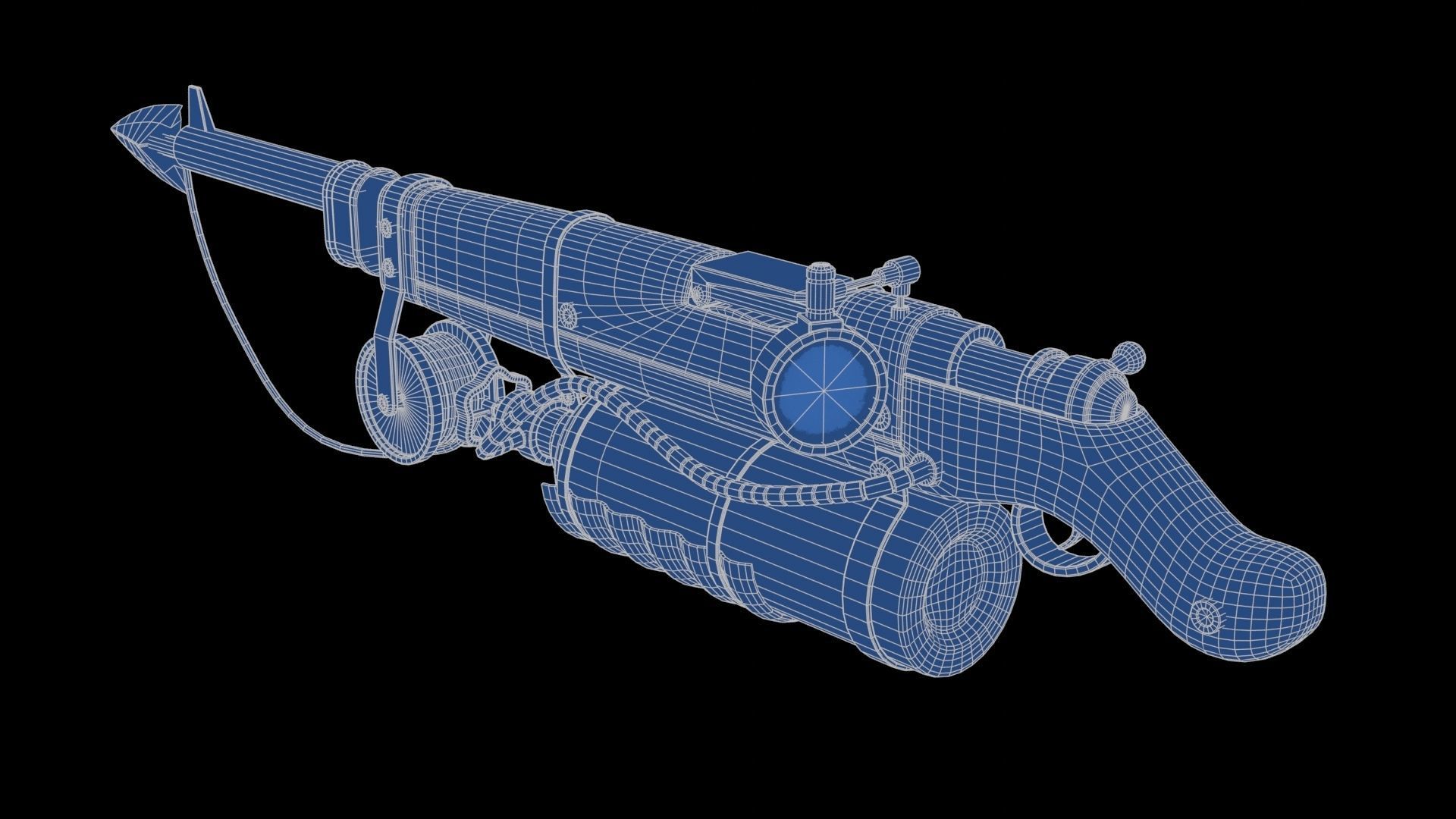 Harpoon Gun Low-poly 3D model_20