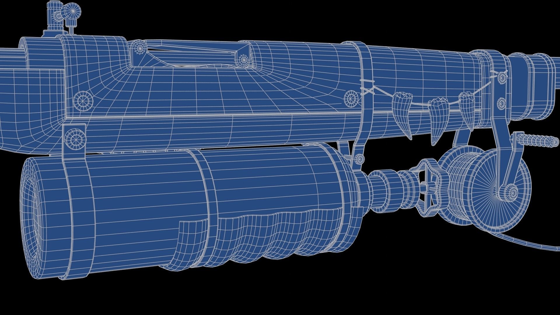 Harpoon Gun Low-poly 3D model_27