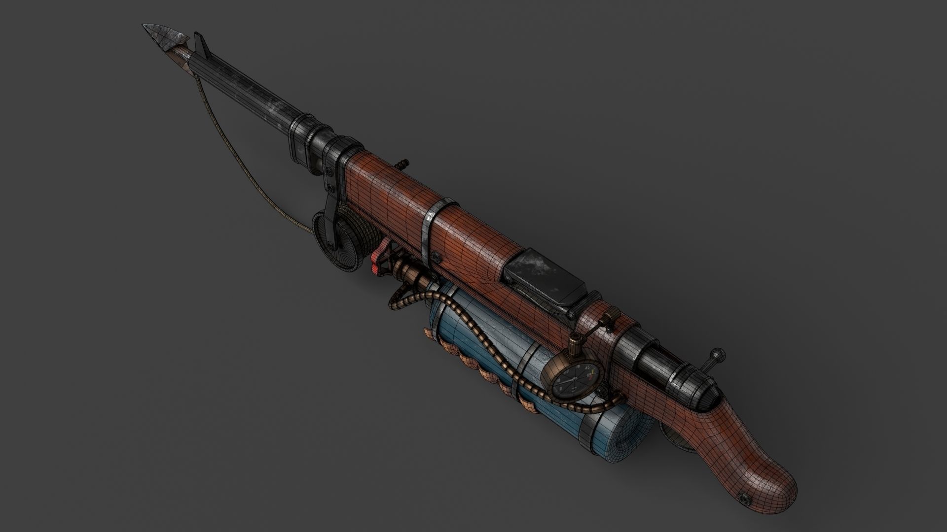Harpoon Gun Low-poly 3D model_12