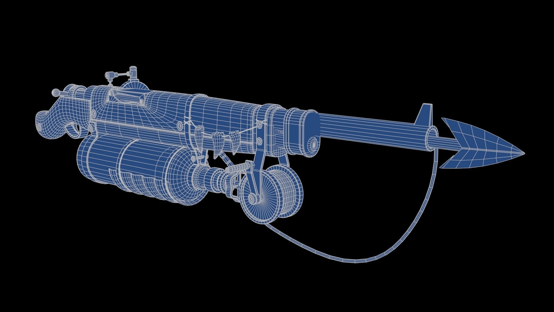 Harpoon Gun Low-poly 3D model_21