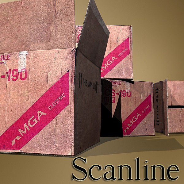 Photoreal Cardboard Box 2 3D model_7