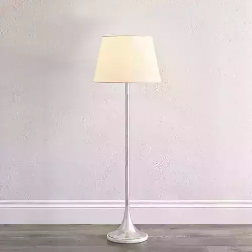 SILVER-TONE FLOOR LAMP