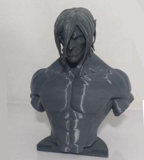 EREN TITAN BUST- ATTACK ON TITAN - shingueki no kiojin 3D print model_3