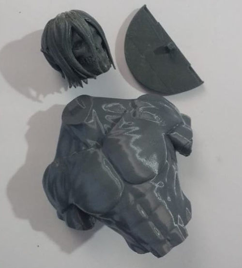 EREN TITAN BUST- ATTACK ON TITAN - shingueki no kiojin 3D print model_4