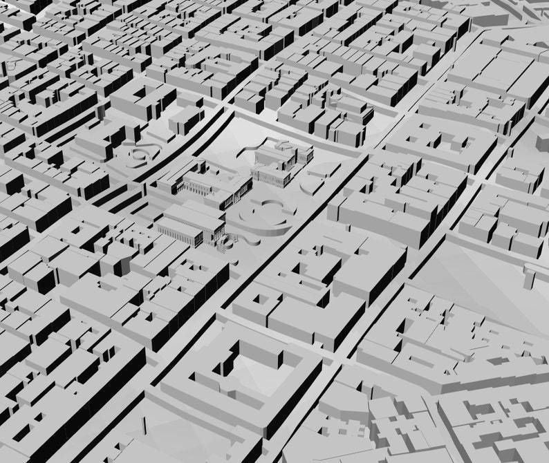 3D Athens Map City Art Landmark Model of Athens Skyline 3D Art 3D print model_2
