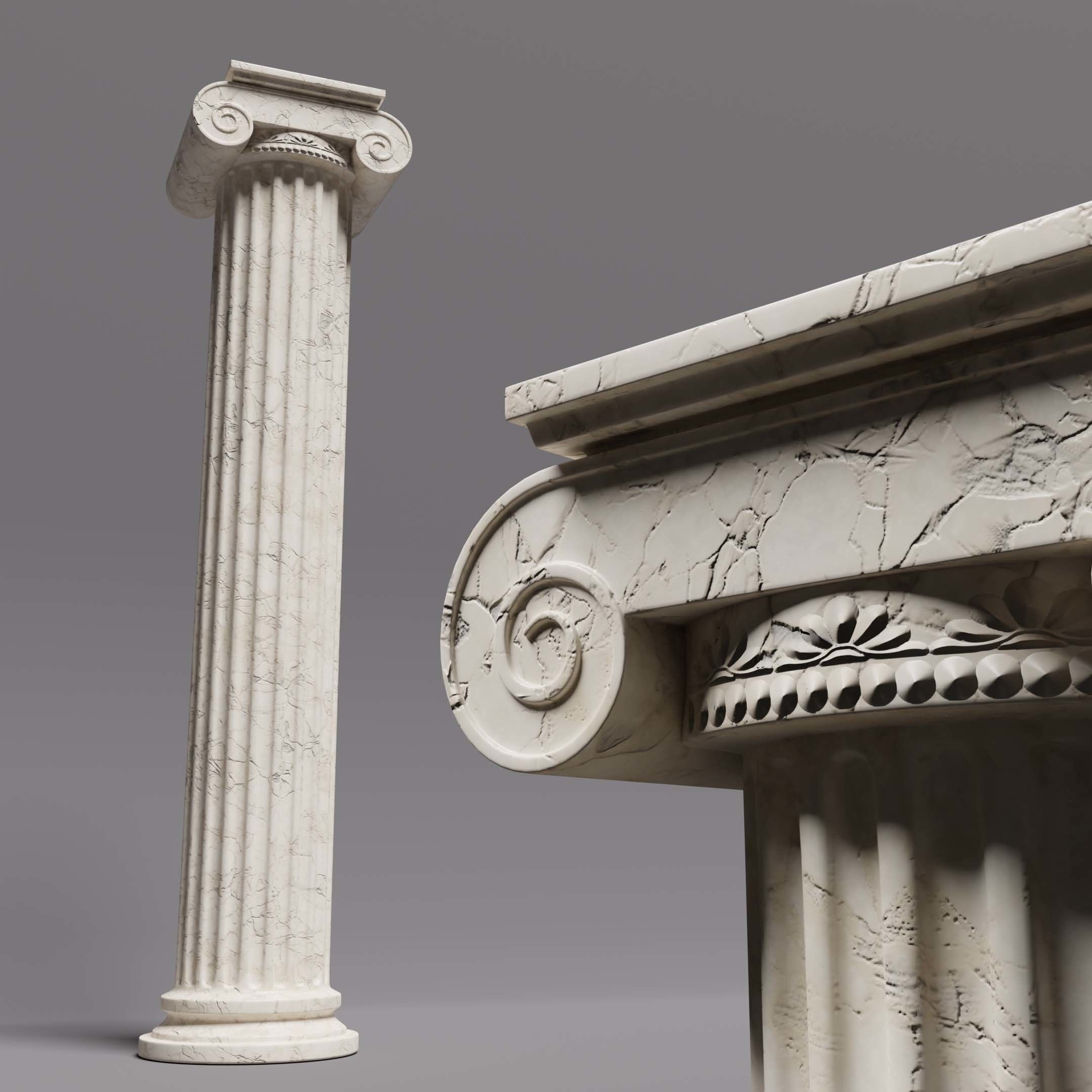 Ionic column 3D model_4