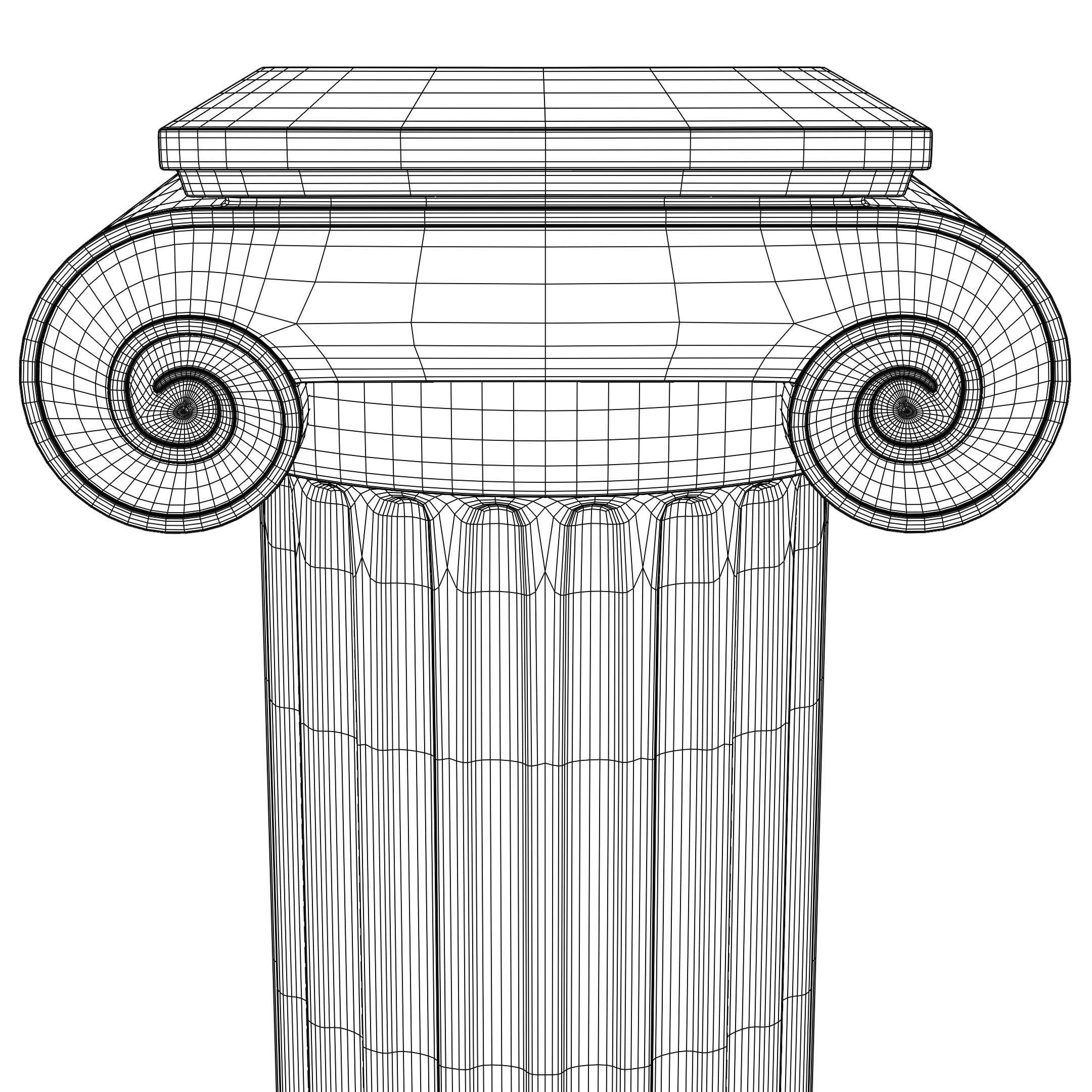 Ionic column 3D model_6