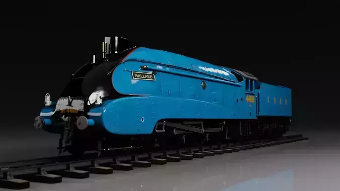Mallard steam train 3D model