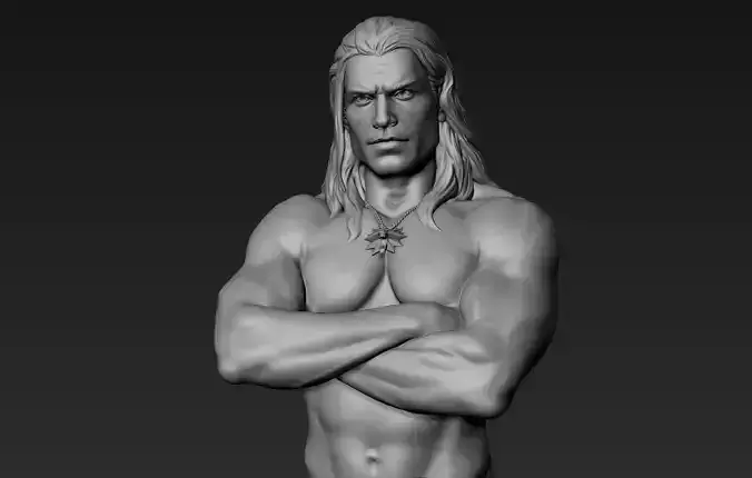 Henry Cavill The Witcher Bust 3D model