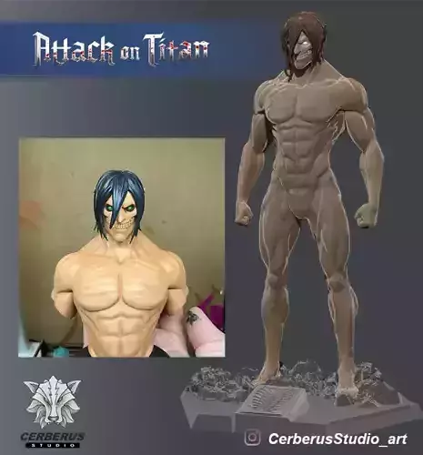 EREN TITAN - ATTACK ON TITAN 3D print model
